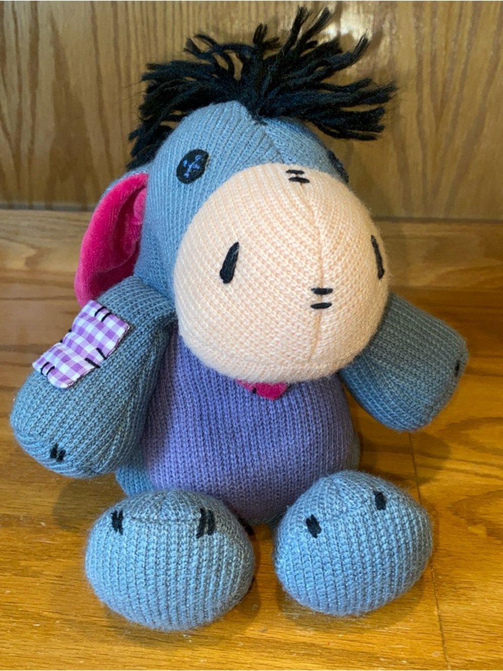 Disney Ragdoll Eeyore Ragdoll Patchwork Hobo 12 Inch Plush Toy Winnie The Pooh